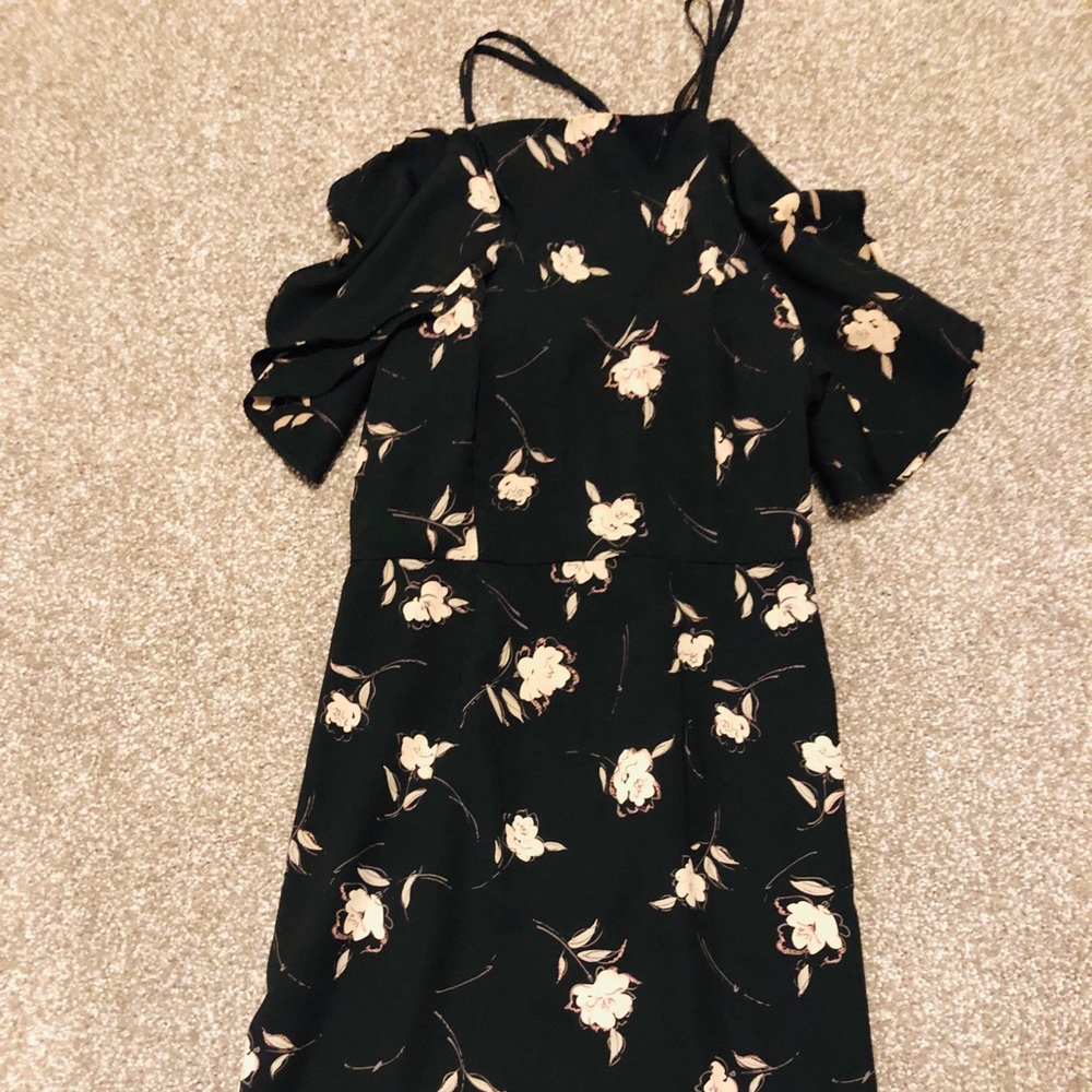 Black floral dress